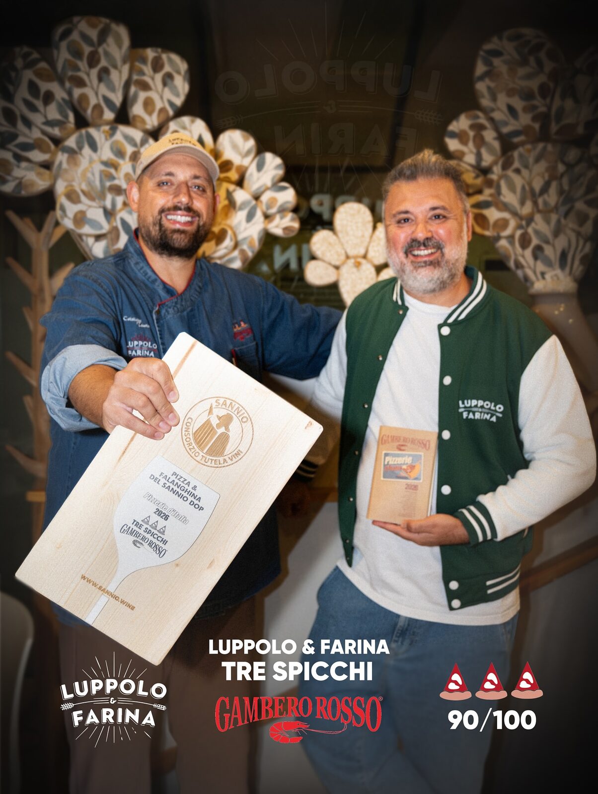 Cristiano e Davide con la targa Tre Spicchi